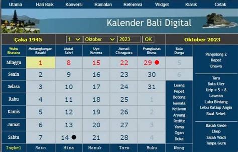 Kalender Bali Sabtu 28 Oktober 2023 Ada Arti Kebulatan Tekad Baik Untuk Segala Pekerjaan