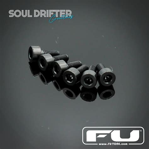 FU Tone Titanium Saddle Mounting Screw Set 6 Black Reverb