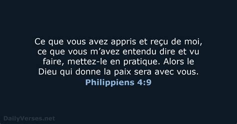 Philippiens 4 9 Verset De La Bible BDS DailyVerses Net