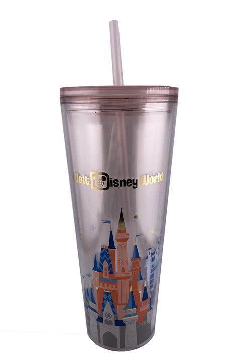 Disney Tumbler With Straw Starbucks Walt Disney World Park Icons