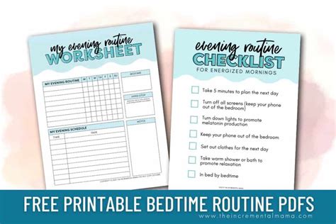 Build A Healthy Adult Bedtime Routine Free Worksheet The