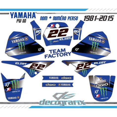 Kit Deco Piwi Pw Moto Yamaha Monster Energy Sur Decografix Fr