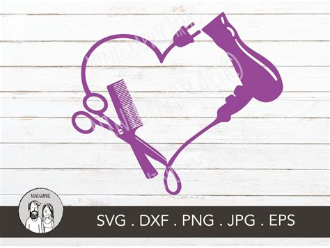 Hair Stylist Heart Svg Hair Dresser Hair Stylist Cut File Etsy