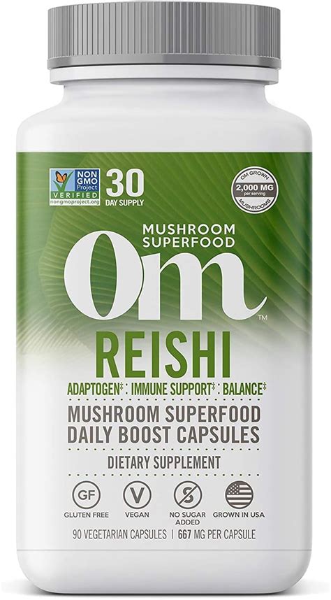 Amazon Om Mushroom Superfood Reishi Mushroom Capsules Superfood