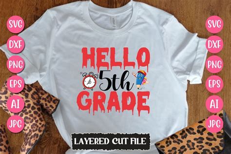 Hello Th Grade Svg Cut File Graphic By Smmedia Creative Fabrica