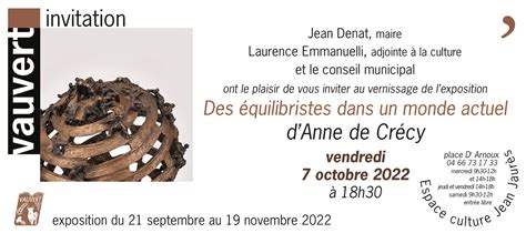 Exposition Des équilibristes dans un monde actuel du 21 septembre