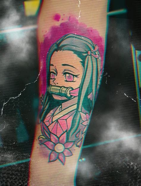 My Nezuko Tattoo Anime Tattoos Tatoos Slayer Tattoo Watercolor