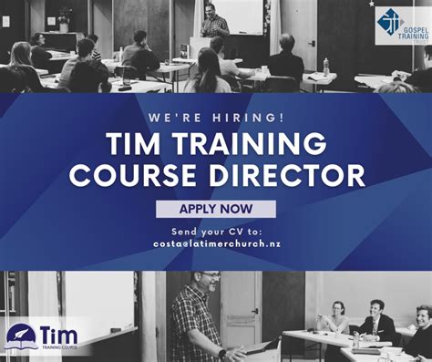 We’re Hiring – Tim Training Course Director – Tim Training Course