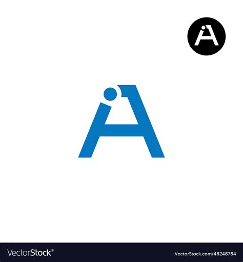 Letter Ia Ai Monogram Logo Design Royalty Free Vector Image