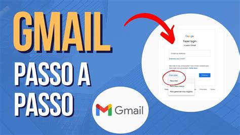 GMAIL Como Entrar Criar Conta Fazer Login E Enviar E Mail PASSO A