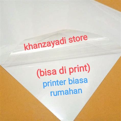 Jual Stiker Transparan Bening Glossy Vinyl Inkjet A Bisa Di Print