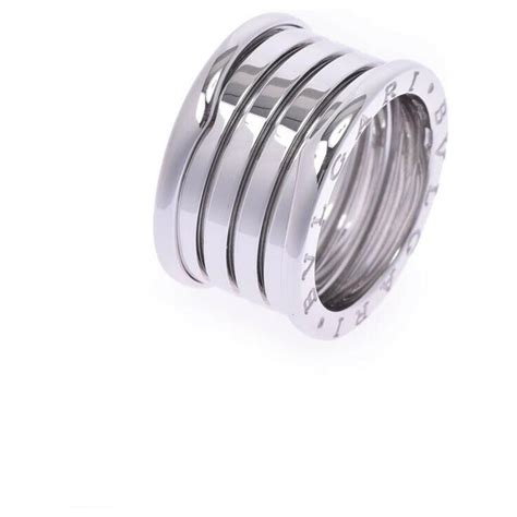 Bulgari Bague BVLGARI B ZERO 55 Or blanc Argenté ref 186943 Joli Closet