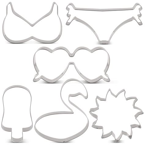 Buy LILIAO Summer Beach Bikini Themed Cookie Cutter Set 6 Piece