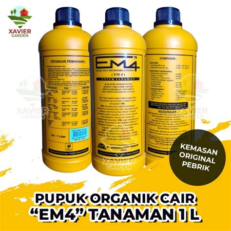 Jual EM4 MIKRO ORGANISME PERTANIAN PUPUK ORGANIK CAIR TANAMAN 1 LITER