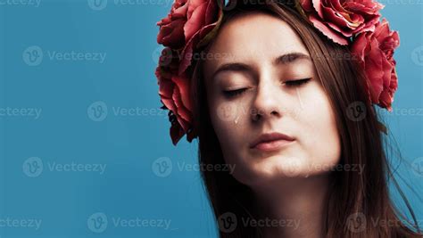 crying girl with tears 18721233 Stock Photo at Vecteezy