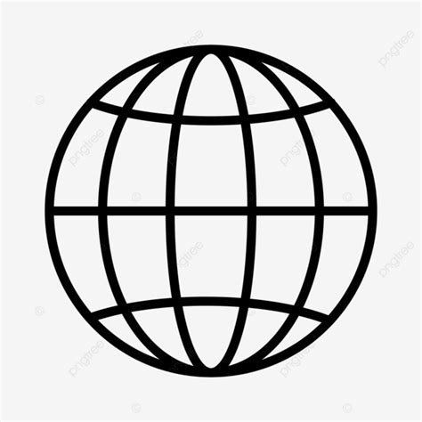 Globe Line Icon Vector Globe Drawing Globe Sketch Earth Png And