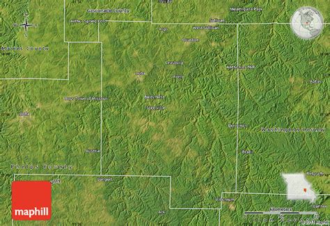 Satellite Map of Crawford County