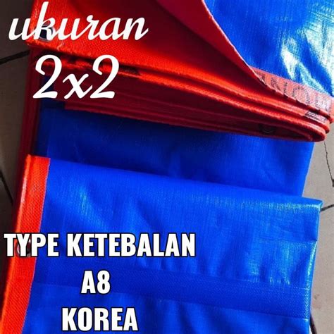 Jual TERPAL PLASTIK A8 UKURAN 2X2 Meter Merk TRECK Shopee Indonesia