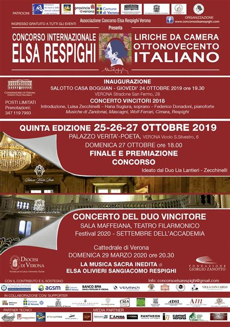 2019 Vincitori Della Quinta Edizione ELSA RESPIGHI