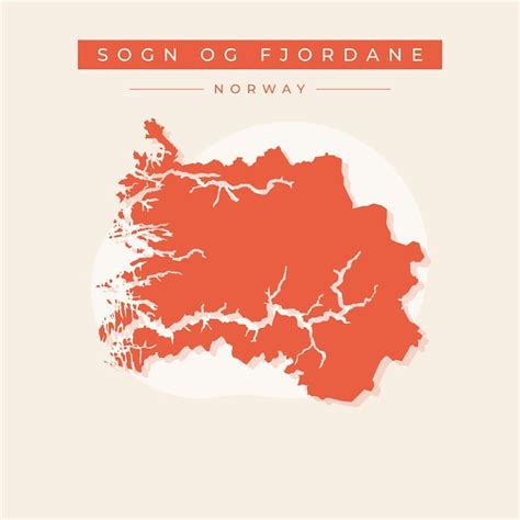 Premium Vector | Vector illustration vector of Sogn og Fjordane map Norway