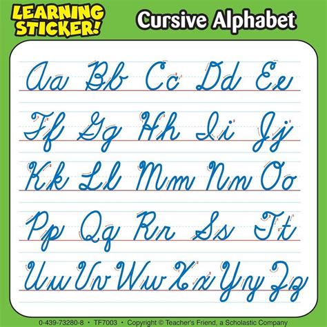 Cursive Alphabet Stickers Download Printable Cursive Alphabet Free