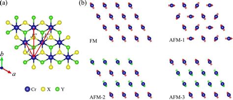 (a) 1T phase chromium sulfide halide CrXY monolayer crystal structure... | Download Scientific ...