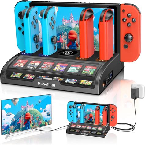 Fenolical Tv Switch Dock Station For Nintendo Switch Oled With Joycon