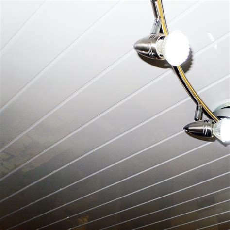 White Grooved Ceiling Cladding Bathroom Cladding Direct