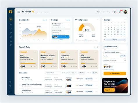 Task Management Dashboard 📋 by Adrian Gancarek on Dribbble