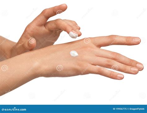 Woman Applying Hand Cream Stock Image Image Of Closeup 19956775