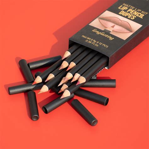 Shcoety 12 Color Matte Lip Liner Set Nude Long Lasting Non Bleaching
