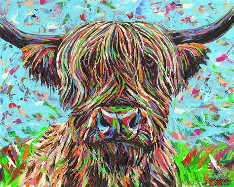 Cow From Another Planet Ii Painting By Carolee Vitaletti Fine Art America