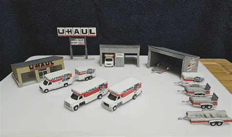 STL file HO SCALE UHAUL RENTAL CENTER SET 🏘️・3D printing model to