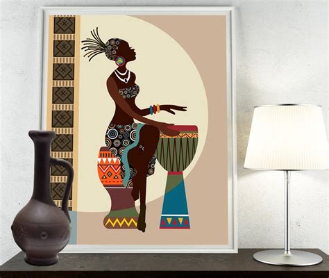 African Art African American Wall Art African Woman African Art Painting Black Woman