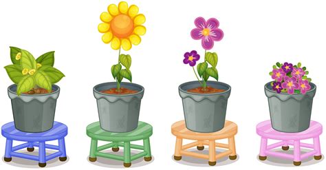 Various Potted Plants Vector Art At Vecteezy