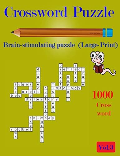 Crossword Puzzle Brain Stimulating Puzzle Large Print 1000 Cross Word Vol 3 By Teletap By