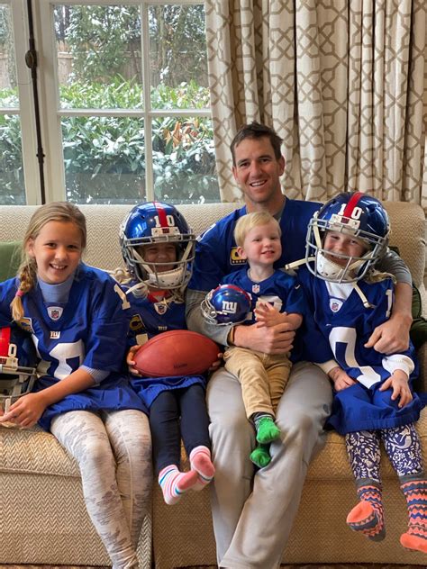 Eli Manning Shares Rare Family Photo with His 4 Kids Dressed for Game ...