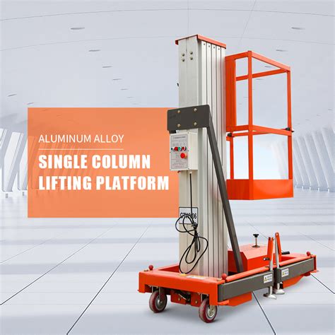 M Single Portable Vertical Hydraulic Ladder Aluminum Alloy Mast