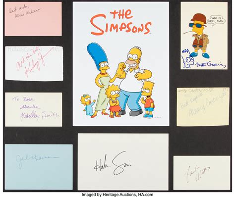 The Simpsons Collection Of Signatures 8 Movie Tv Memorabilia Lot 5910 Heritage Auctions