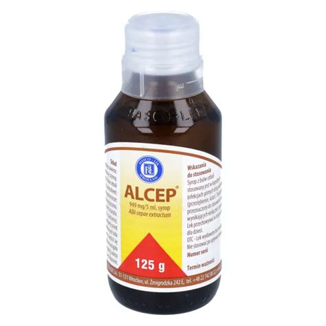 Alcep 15 mg 100 g syrop z cebuli 125 g opinie skład i cena