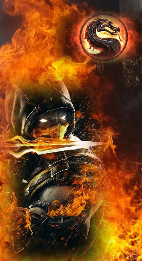 Scorpion Fire Mortal Kombat Hd Phone Wallpaper Peakpx