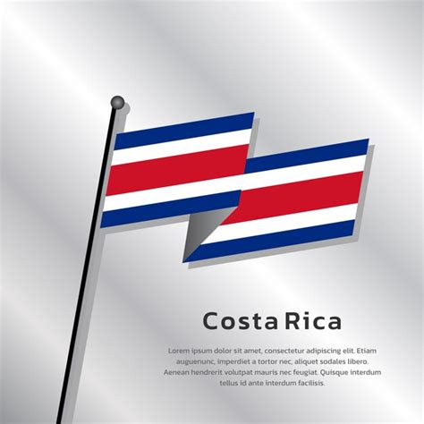 Premium Vector Illustration Of Costa Rica Flag Template