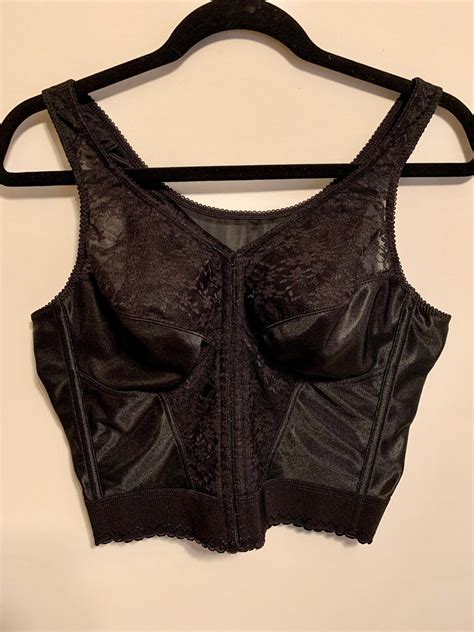 Vintage Black Lace Corset Lingerie Top Etsy