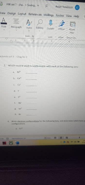 Answered Which Neutral Atom Is Isoelectronic With Each Of The