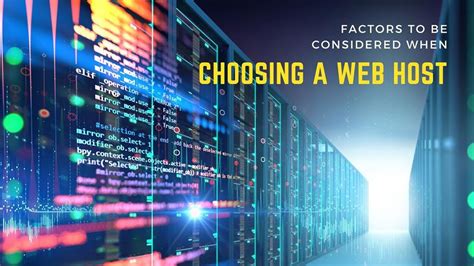 Factors To Be Considered When Choosing A Web Host