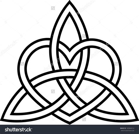 Triquetra Heart Paganism Celtic Endless Knot Stock Vector Hart Tattoo Celtic Heart Tattoo