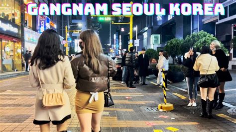 4k Gangnam Style Walking In Gangnam Street Saturday Nightpsy 강남스타일