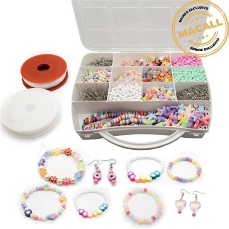 Kit Mi Anga Bijuteria Colar Pulseira Brinco P S Diversas Caixa