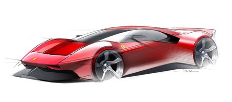 Stefano De Simone Sketch 2019 Ferrari P80c Ferrari 488 New Ferrari