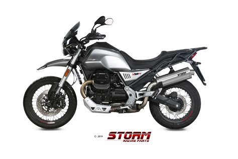 Scarico MOTO GUZZI V85 TT Storm Oval Inox M 013 LX2 Storm